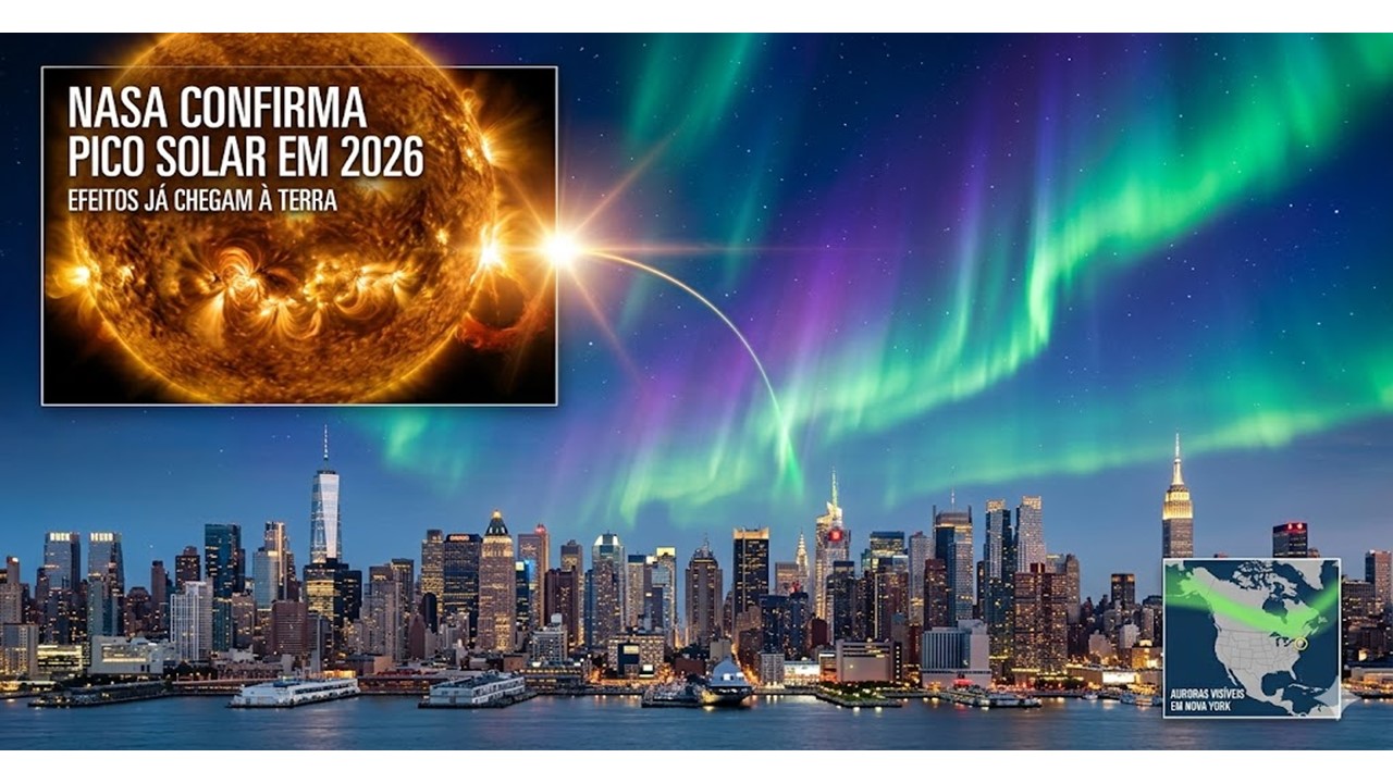 O SOL EM FÚRIA: NASA confirma pico de atividade em 2026 e Terra sente os primeiros impactos.