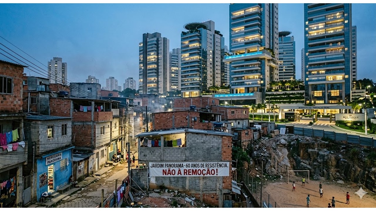 O CERCO DO LUXO: Favela de 60 anos vira "ilha" em disputa contra gigantes imobiliários na Zona Oeste.